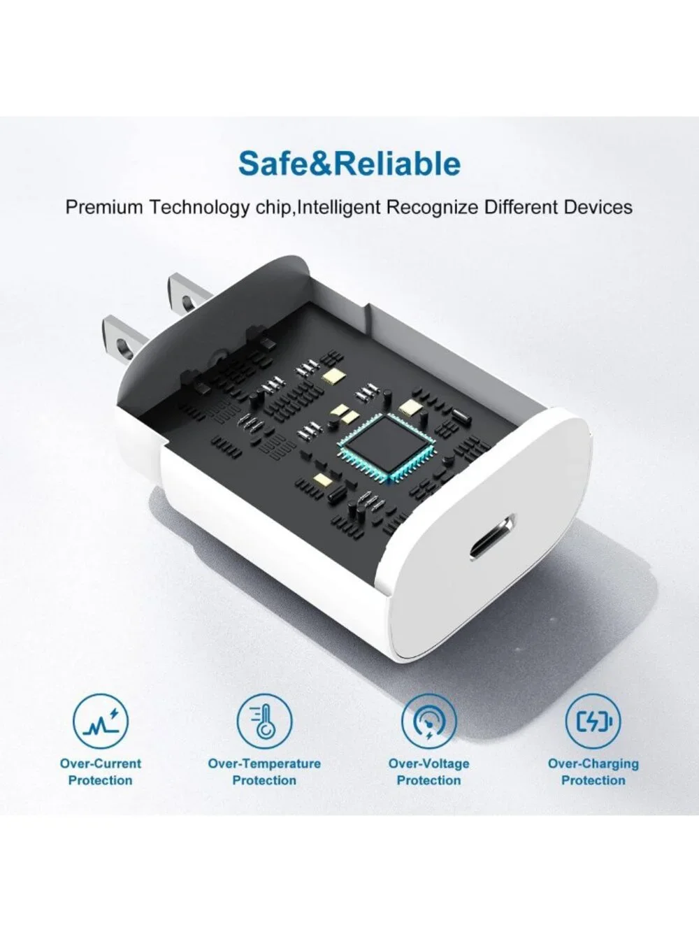 2-Pack 25W USB-C Fast Charging Blocks & 10ft Cables for Galaxy & More